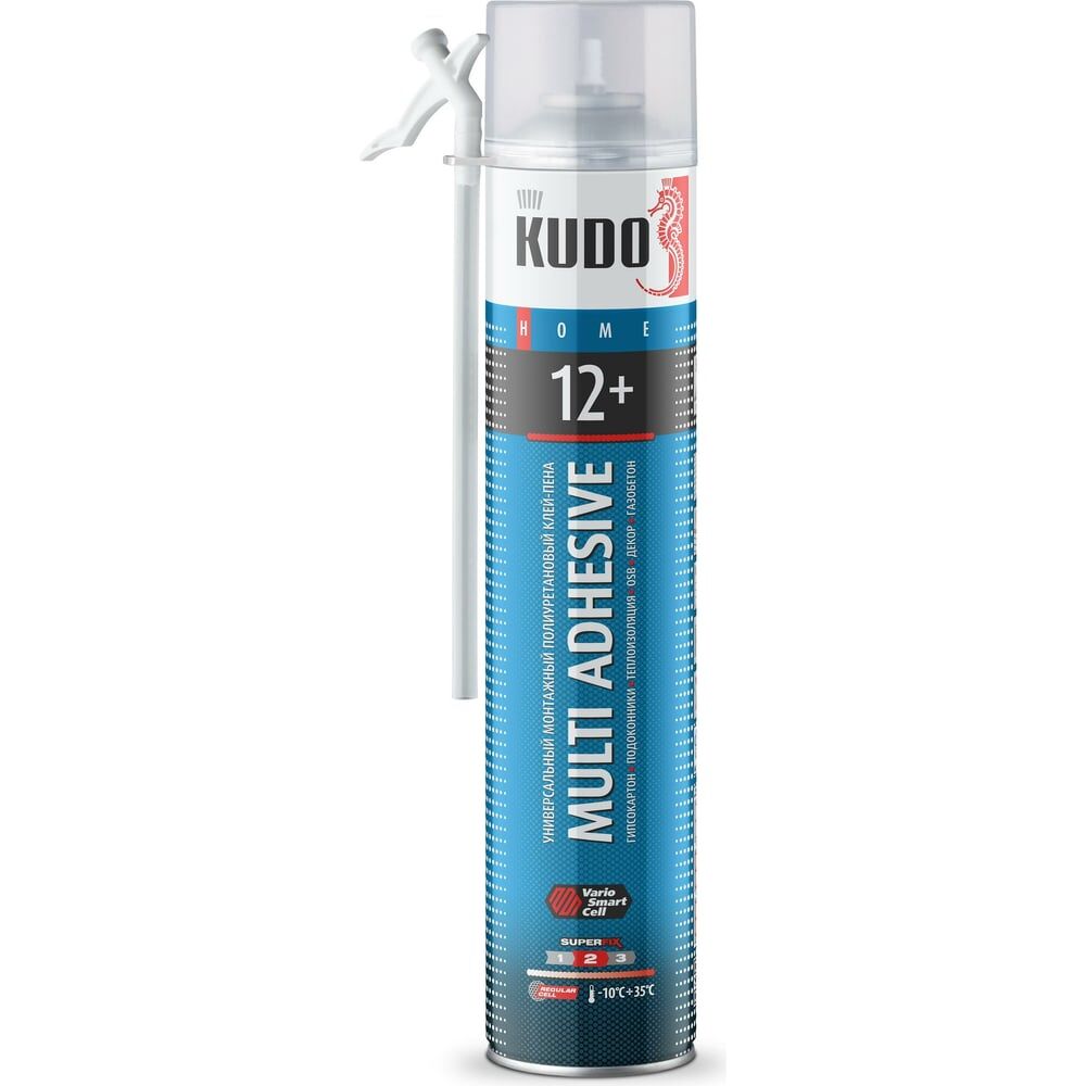 Всесезонный бытовой монтажный полиуретановый клей-пена KUDO НОМЕ12+