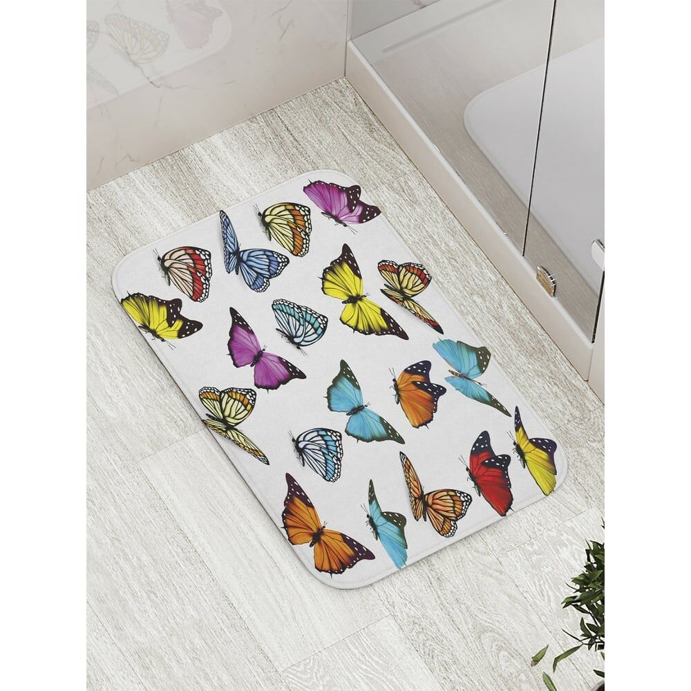 Противоскользящий коврик для ванной, сауны, бассейна JOYARTY Разновидность бабочек