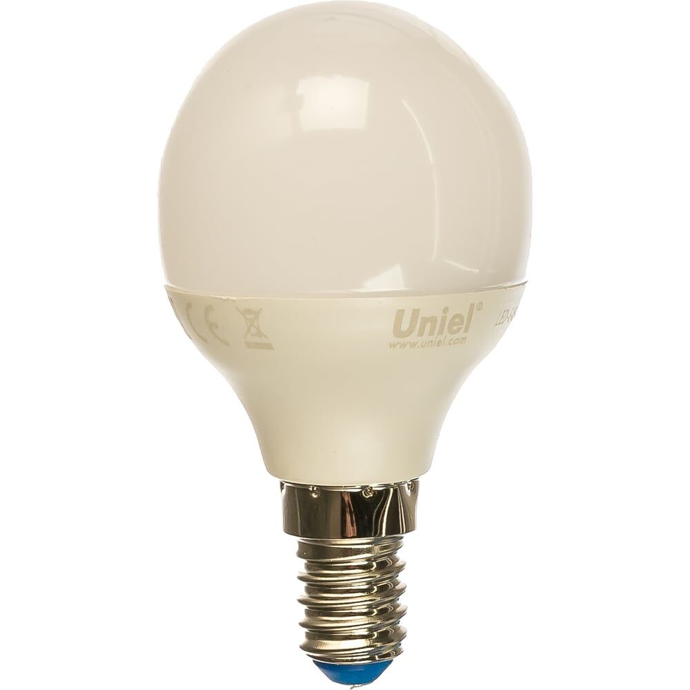 Светодиодная лампа Uniel LED-G45-6W/WW/E14/FR/MB PLM11WH