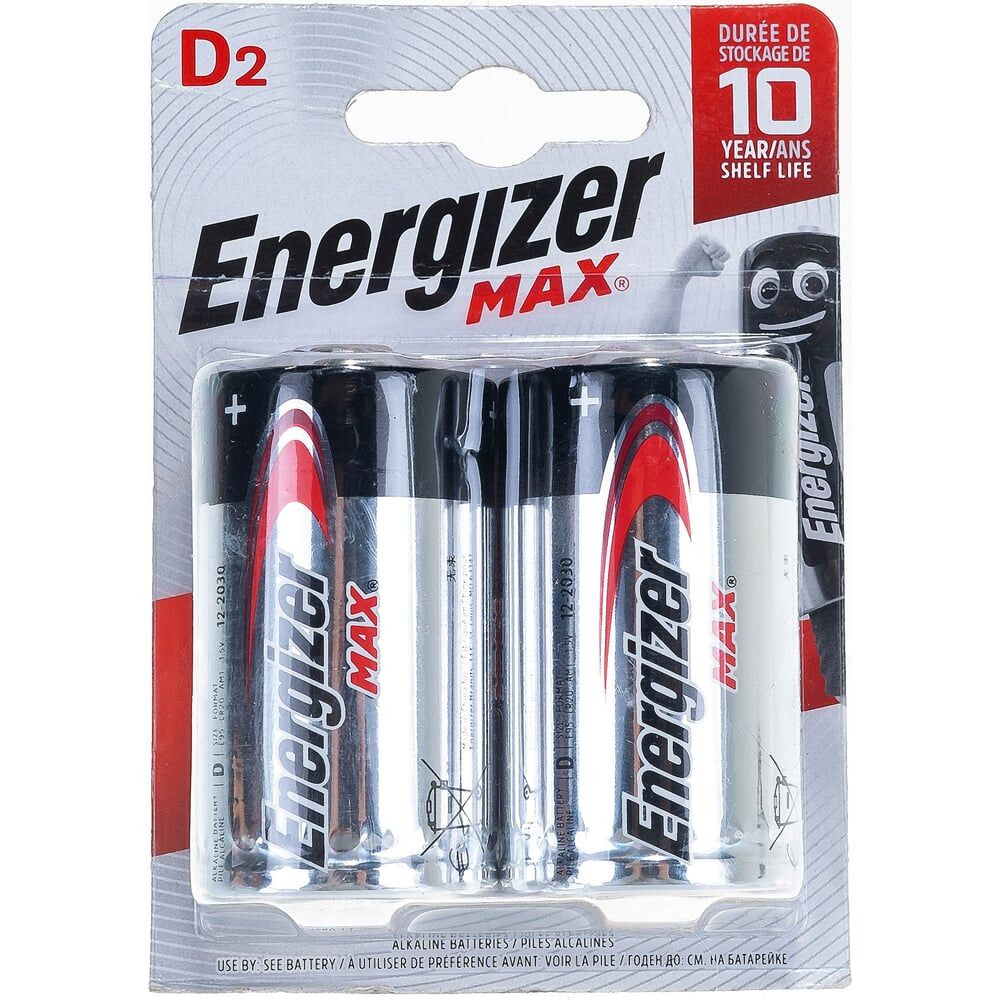 Батарейка Energizer Maximum LR20 D MAX 1.5В бл/2 щелочная