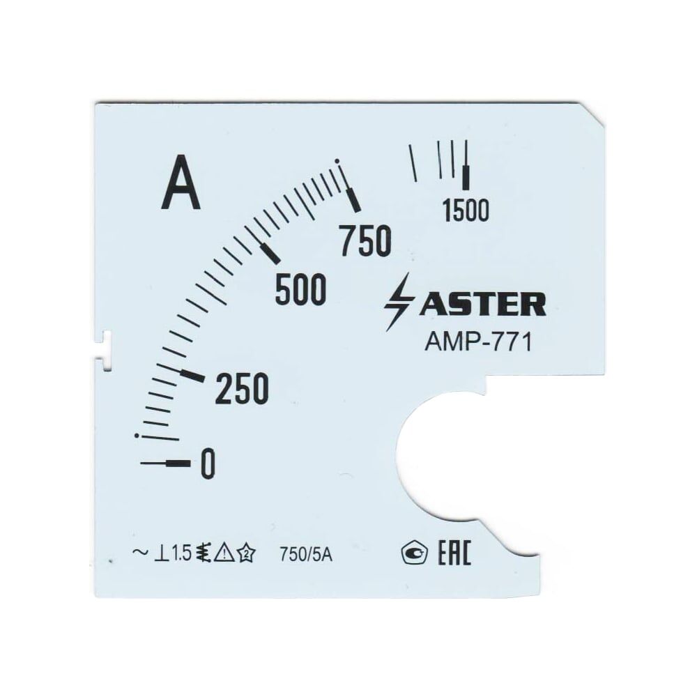 Шкала к амперметру AMP-771 ASTER SC771-750