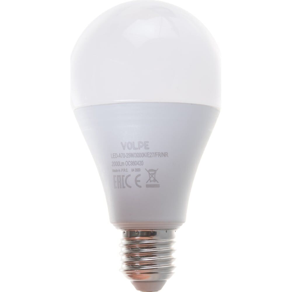 Светодиодная лампа Volpe LED-A70-25W/3000K/E27/FR/NR