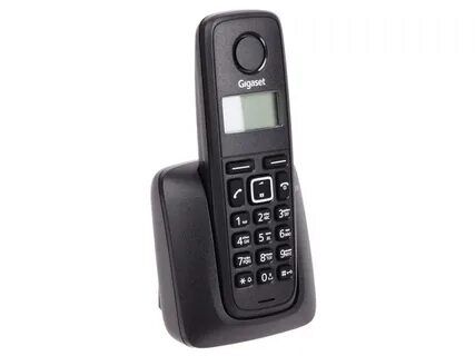 Телефон беспроводной (DECT) GIGASET A116 RUS BLACK хАОН, Caller ID, 25 номеров, черный+