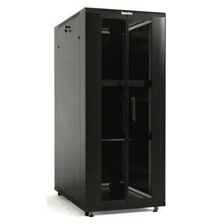 Шкаф напольный TTB-4268-DD-RAL9004 42U 2055х600х800 мм передняя и задняя перфорация черный Hyperline