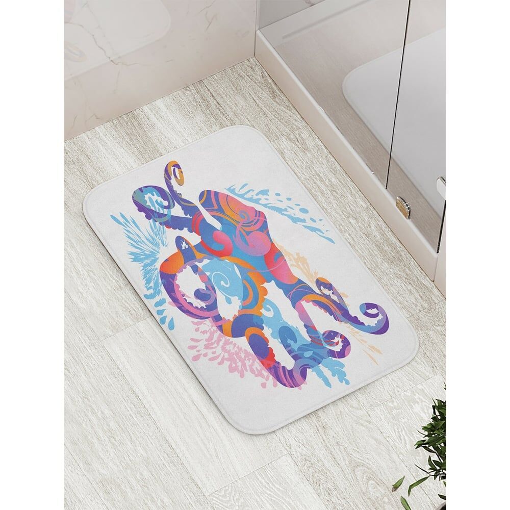 Противоскользящий коврик для ванной, сауны, бассейна JOYARTY Пятнистый осьминог