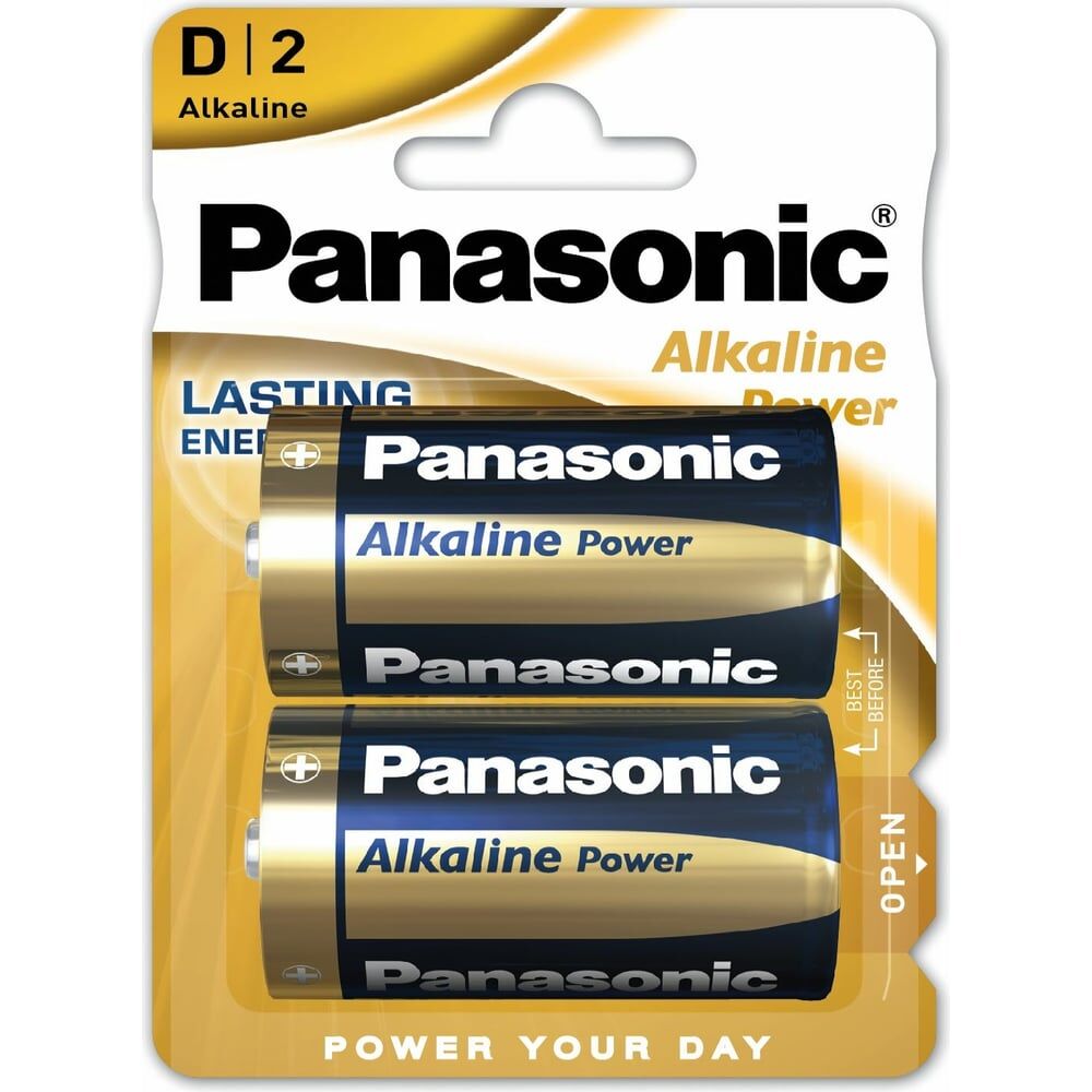 Батарейка Panasonic Alkaline LR20 D 1.5В бл/2 щелочная