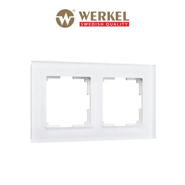 Рамка для розеток и выключателей Werkel Favorit 2 поста цвет белый матовый