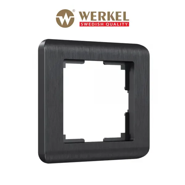 Рамка для розеток и выключателей Werkel 1 пост цвет графит