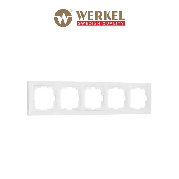 Рамка для розеток и выключателей розеток и выключателей Werkel на 5 постов белый