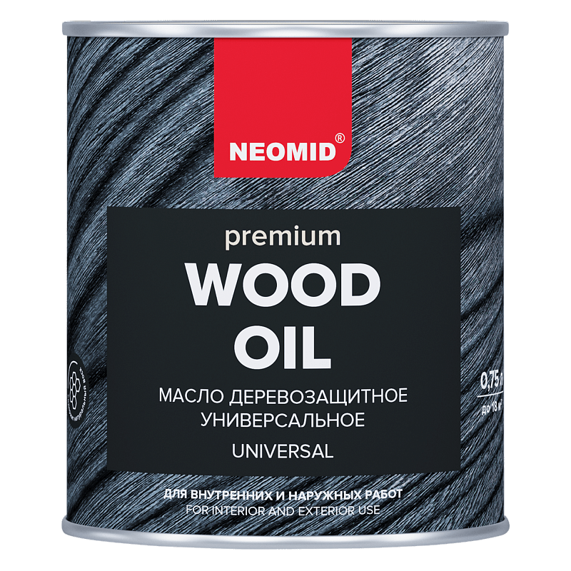 NEOMID Масло деревозащитное Premium с натуральным воском (0,75 л Тик)