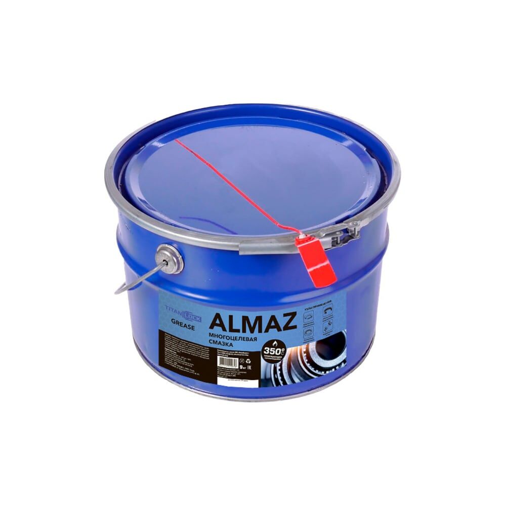 Многоцелевая литиевая комплексная смазка TITAN LOCK ALMAZ (LGHP 2), синяя, 9 кг TLGREASE-AZ9