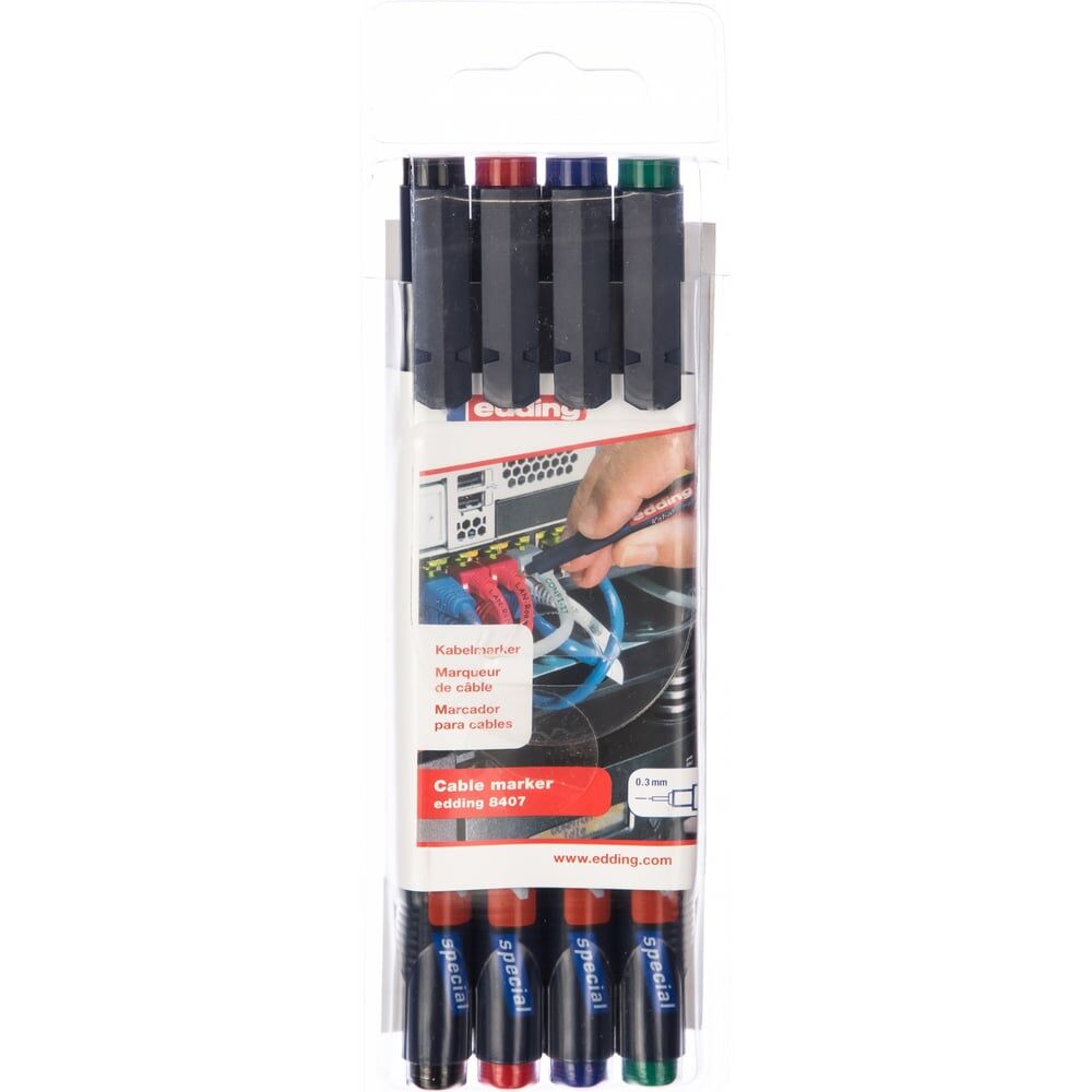 Набор маркеров для маркировки кабелей EDDING E-8407#4S