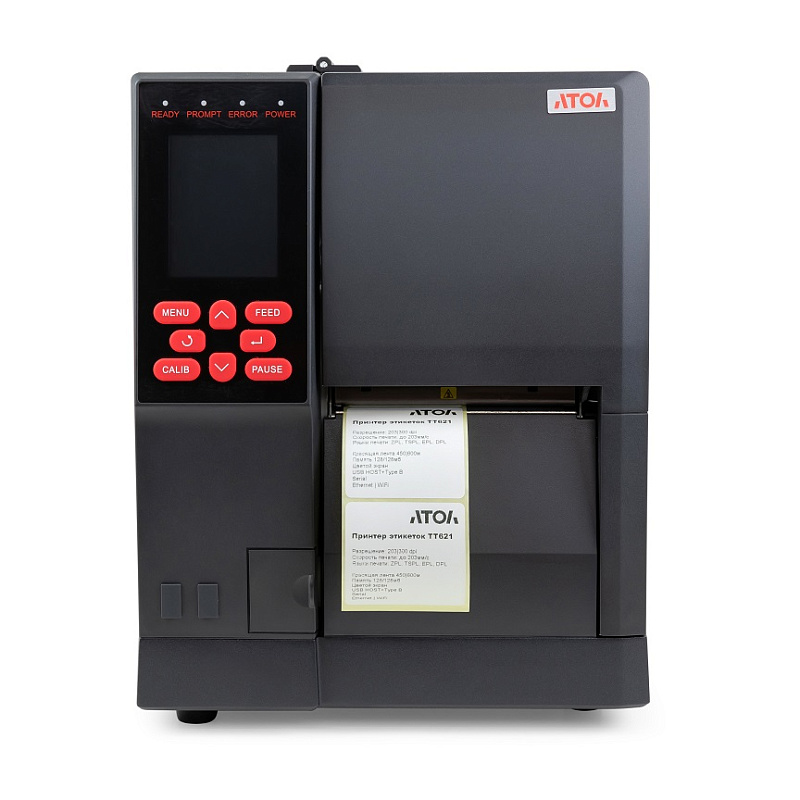 Принтер этикеток АТОЛ TT621 (термо-трансфер, 300 dpi, USB, RS-232, Ethernet) (60091) Атол