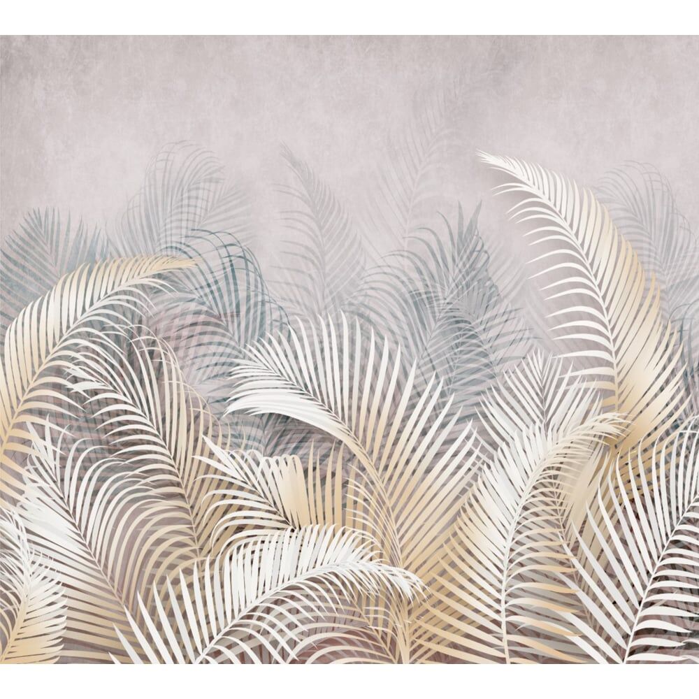 Фотообои Dekor Vinil Листья пальмы в светло-бежевых оттенках