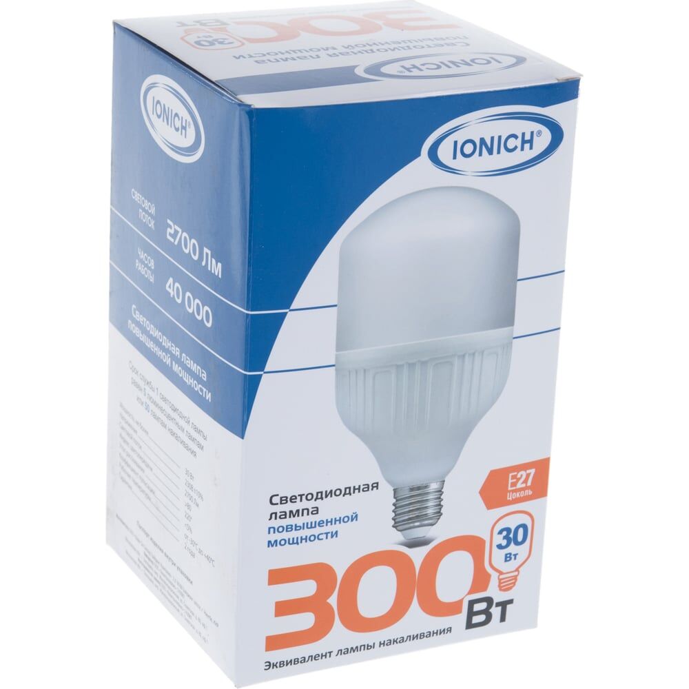 Светодиодная лампа IONICH ILED-SMD2835-Т100-30-2700-220-4-E27