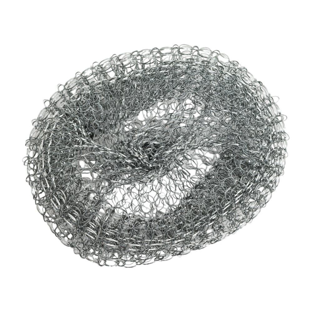 Металлическая оцинкованная плетеная мочалка для посуды Золушка 10089