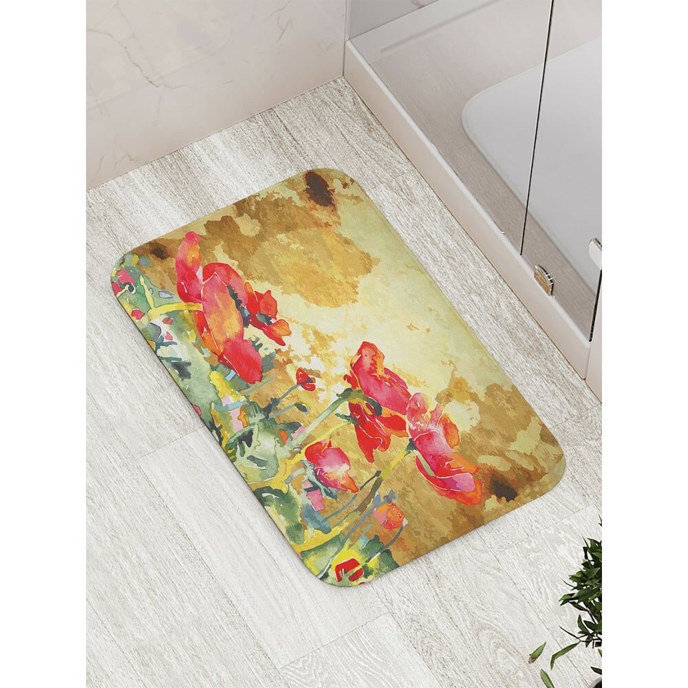 Противоскользящий коврик для ванной, сауны, бассейна JOYARTY В цветочных далях