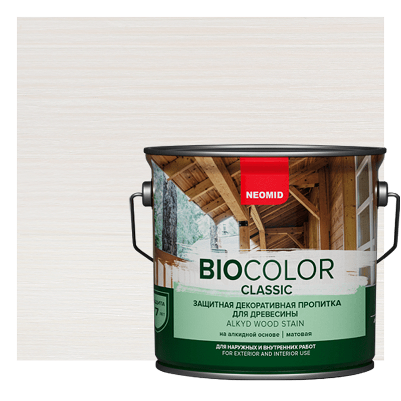 NEOMID BIO COLOR CLASSIC Защитная декоративная пропитка для древесины (0,9 л Бесцветный) 3