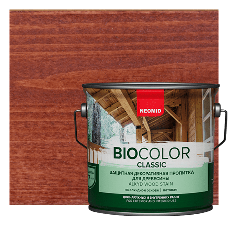 NEOMID BIO COLOR CLASSIC Защитная декоративная пропитка для древесины (9 л Сосна) 6