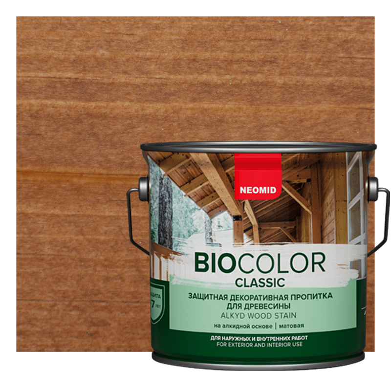 NEOMID BIO COLOR CLASSIC Защитная декоративная пропитка для древесины (9 л Дуб) 10