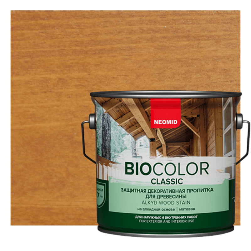 NEOMID BIO COLOR CLASSIC Защитная декоративная пропитка для древесины (0,9 л Бесцветный) 11