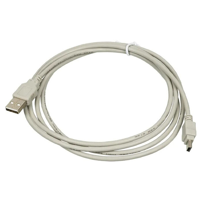 Кабель USB A - miniUSB 1.8м Behpex, серый