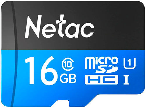 Карта памяти microSD Netac P500, 16 GB (NT02P500STN-016G-S) P500 16 GB (NT02P500STN-016G-S)