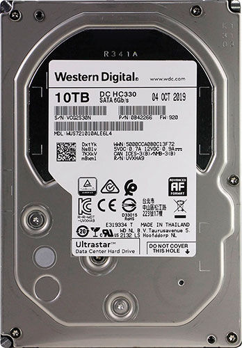 Жесткий диск Western Digital Ultrastar DC HC330, 3.5'', 10Tb, SATA III (WUS721010ALE6L4) 0B42266/0B42305 Ultrastar DC HC