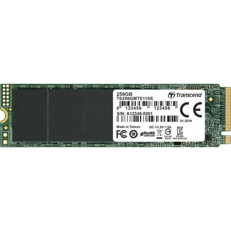 SSD накопитель Transcend MTE110S 256 ГБ (TS256GMTE110S)