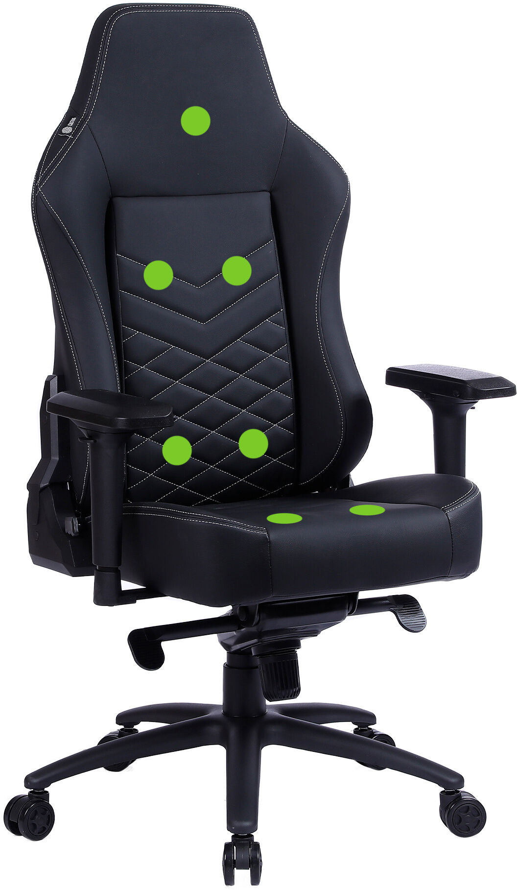 CS-CHR-0112BL-M, Кресло для геймеров CACTUS с вибромассажем чёрный, эко.кожа