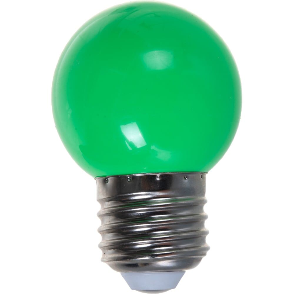Декоративная светодиодная лампа Volpe LED-G45-1W/GREEN/E27/FR/С