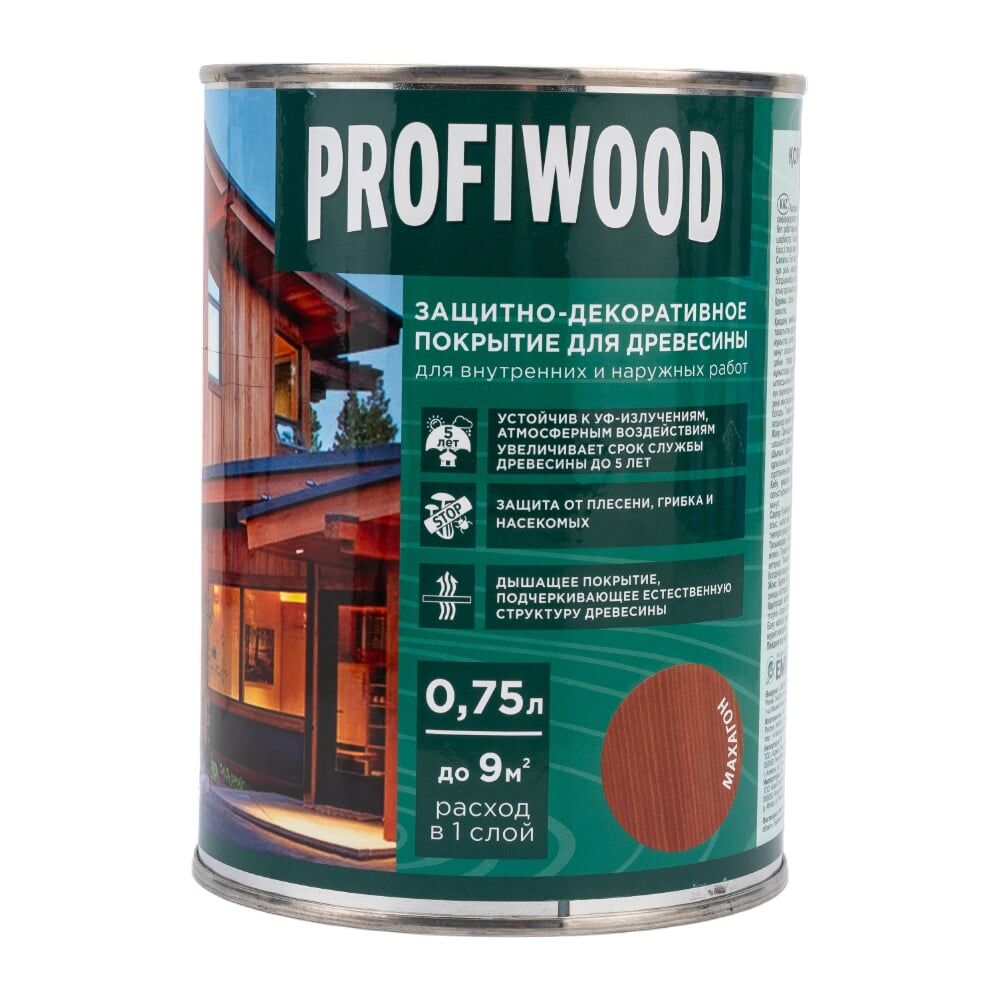 Защитно-декоративное покрытие для древесины Profiwood 72626