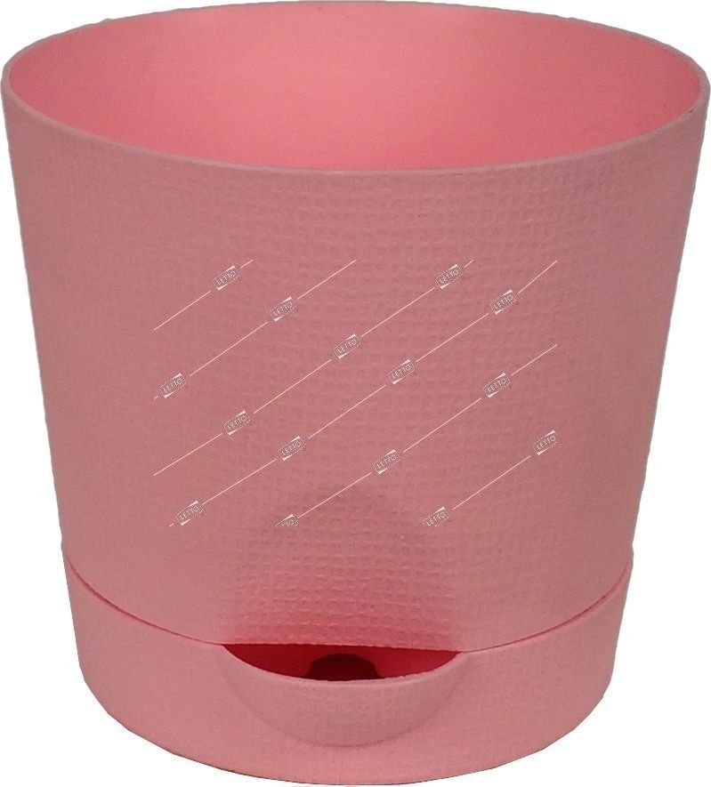 Горшок пластиковый с поддоном Le Parterre розовый 0,7 л, d 11,5 см ТЕК.А.ТЕК