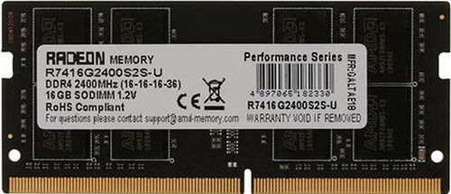 Оперативная память AMD SO-DIMM DDR4 16Gb 2400MHz R7 Performance Series Black (R7416G2400S2S-U)