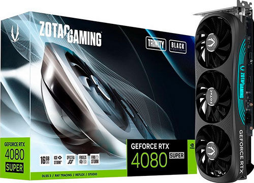 Видеокарта Zotac GeForce RTX 4080 SUPER Trinity Black Edition 16GB (ZT-D40820D-10P)