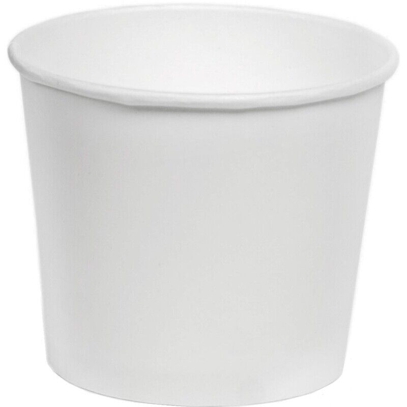 Контейнер для супов и вторых блюд OSQ Round Bowl бумажный объемом 400 мл белого цвета 100x77x85 мм 450 штук в упаковке O