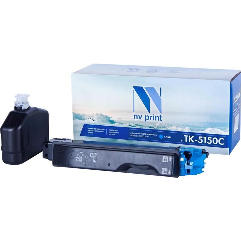 Картридж лазерный NV Print TK-5150C для Kyocera голубой совместимый