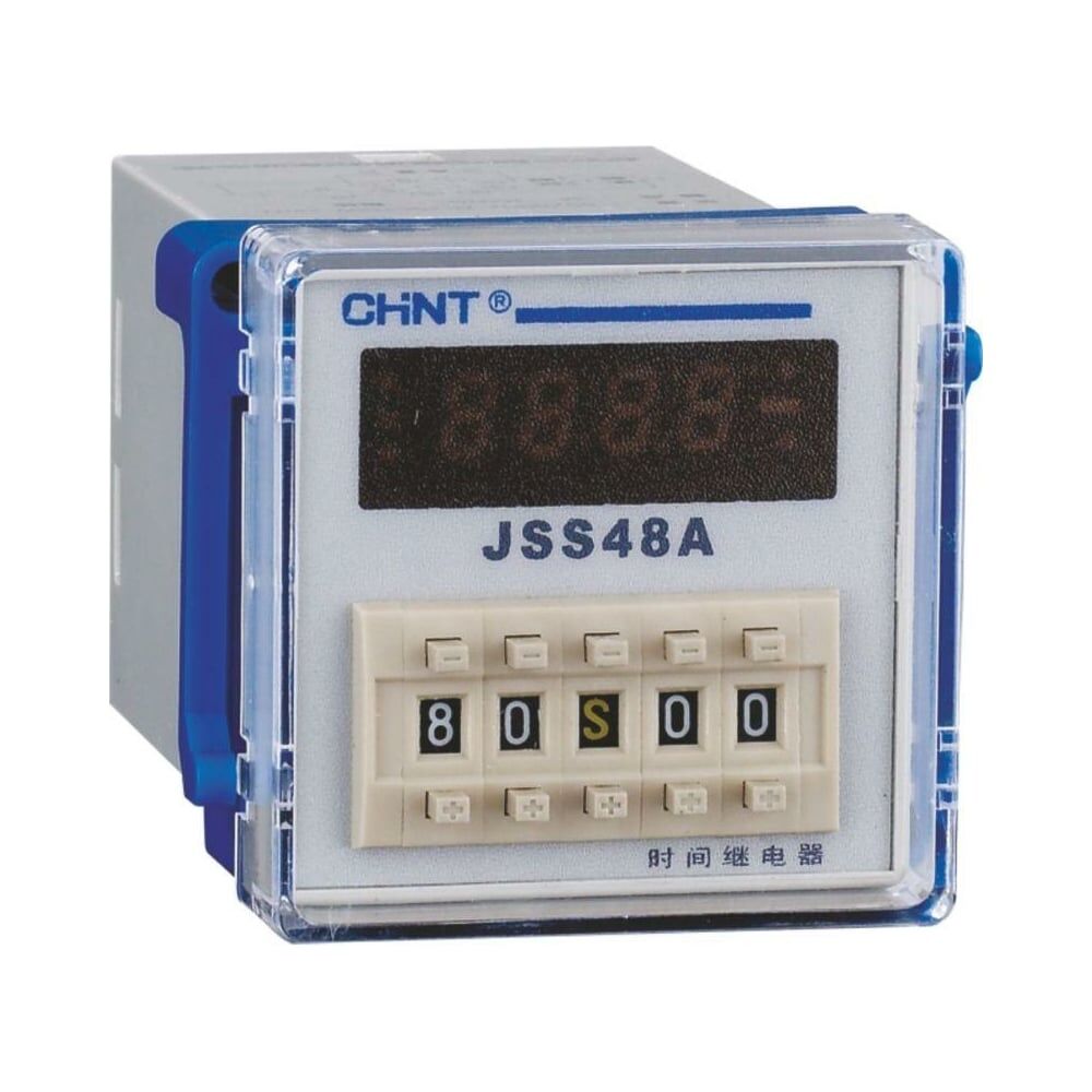 Реле времени CHINT JSS48A 8-контактный одно групповой переключатель многодиапазонной задержки питания AC/DC100V~240V 300