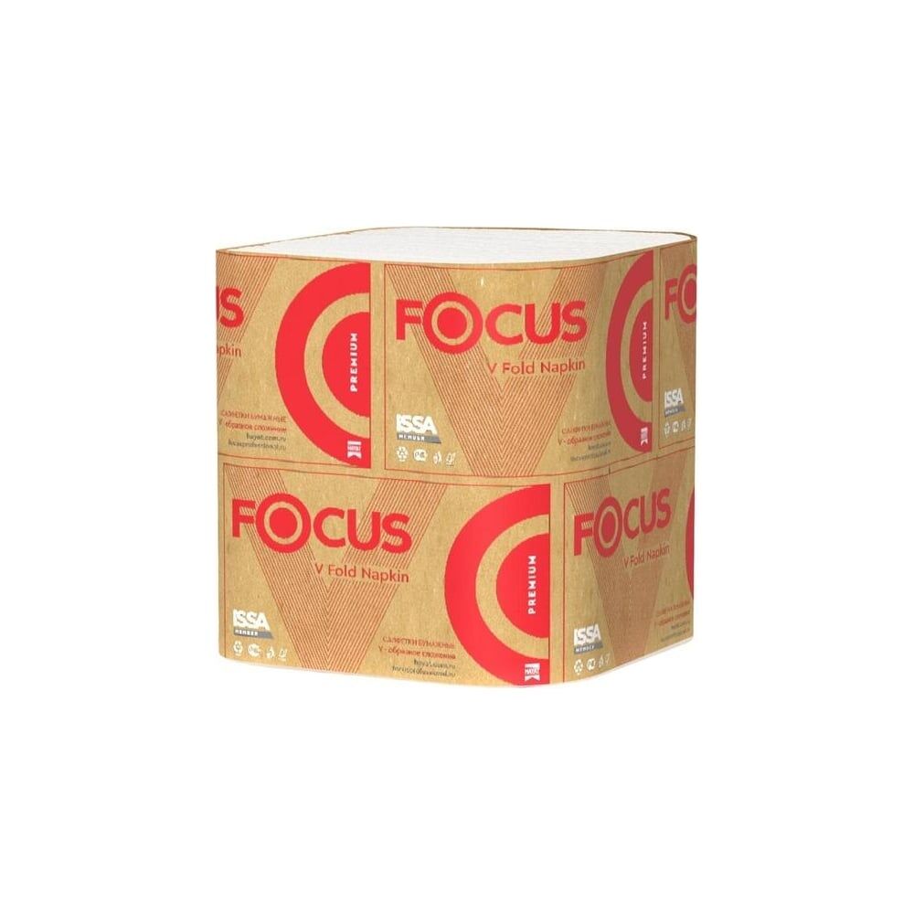 Бумажные салфетки Focus premium для диспенсера N4, 2 слоя, 200 листов, 15 пачек 5083738 п/э 1769757