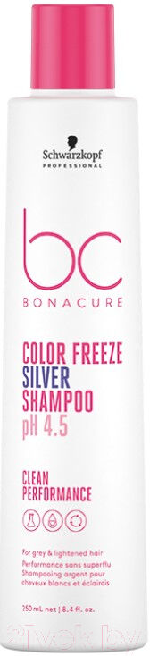 Оттеночный шампунь для волос Schwarzkopf Professional Bonacure Color Freeze серебристый оттенок