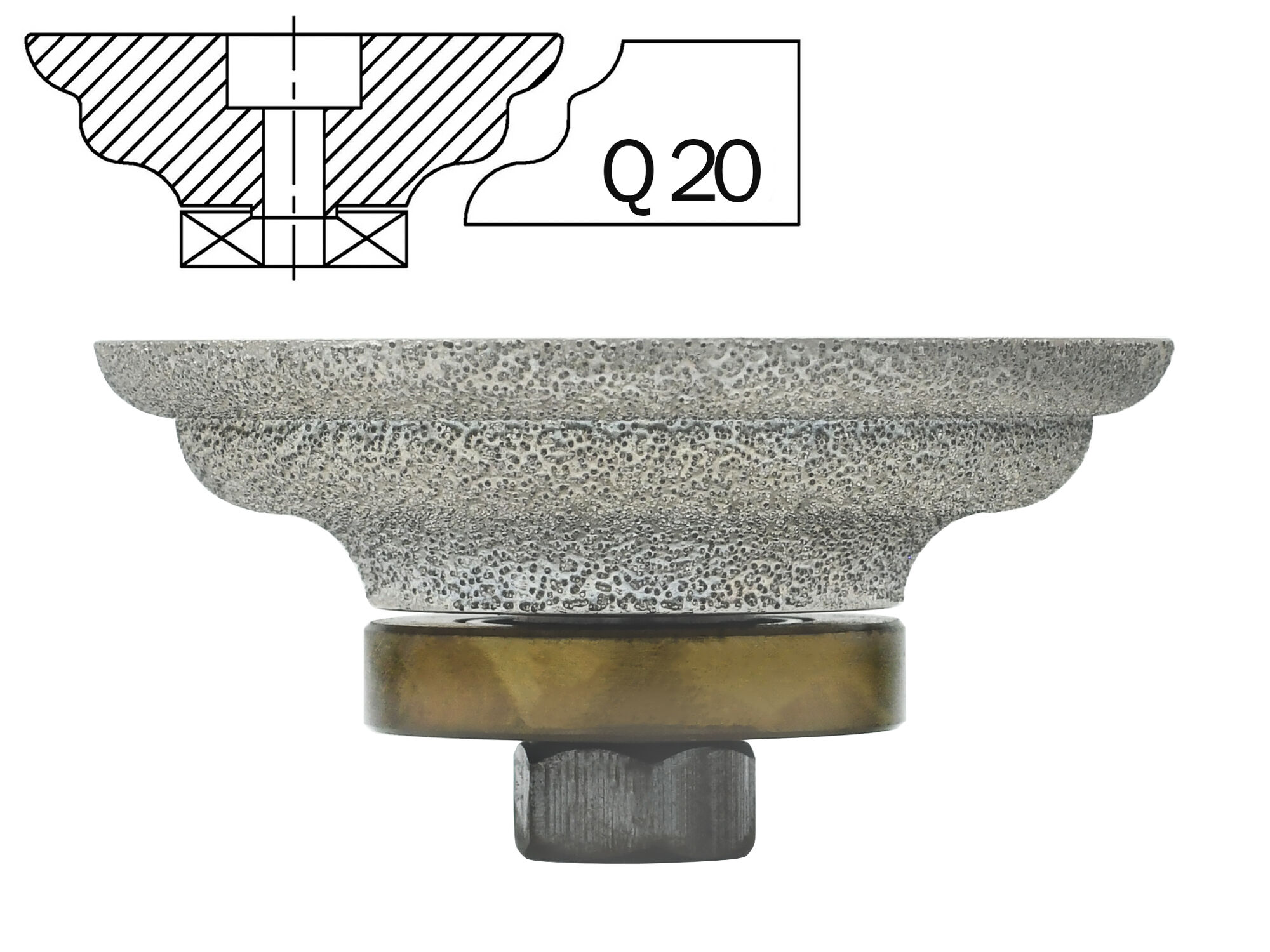 Профильная фреза вакуумного спекания Q (20 мм)