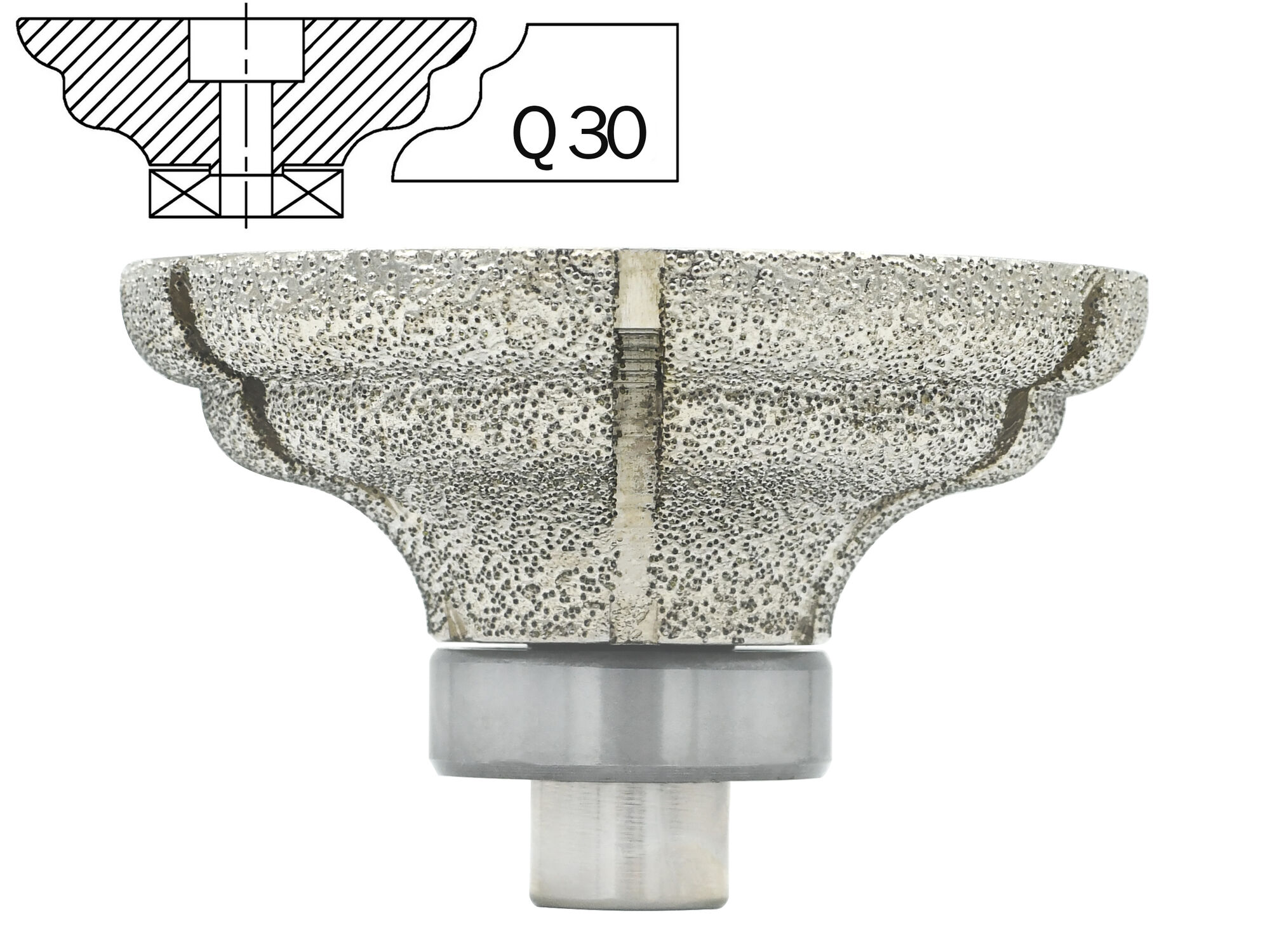 Профильная фреза вакуумного спекания Q (30 мм)