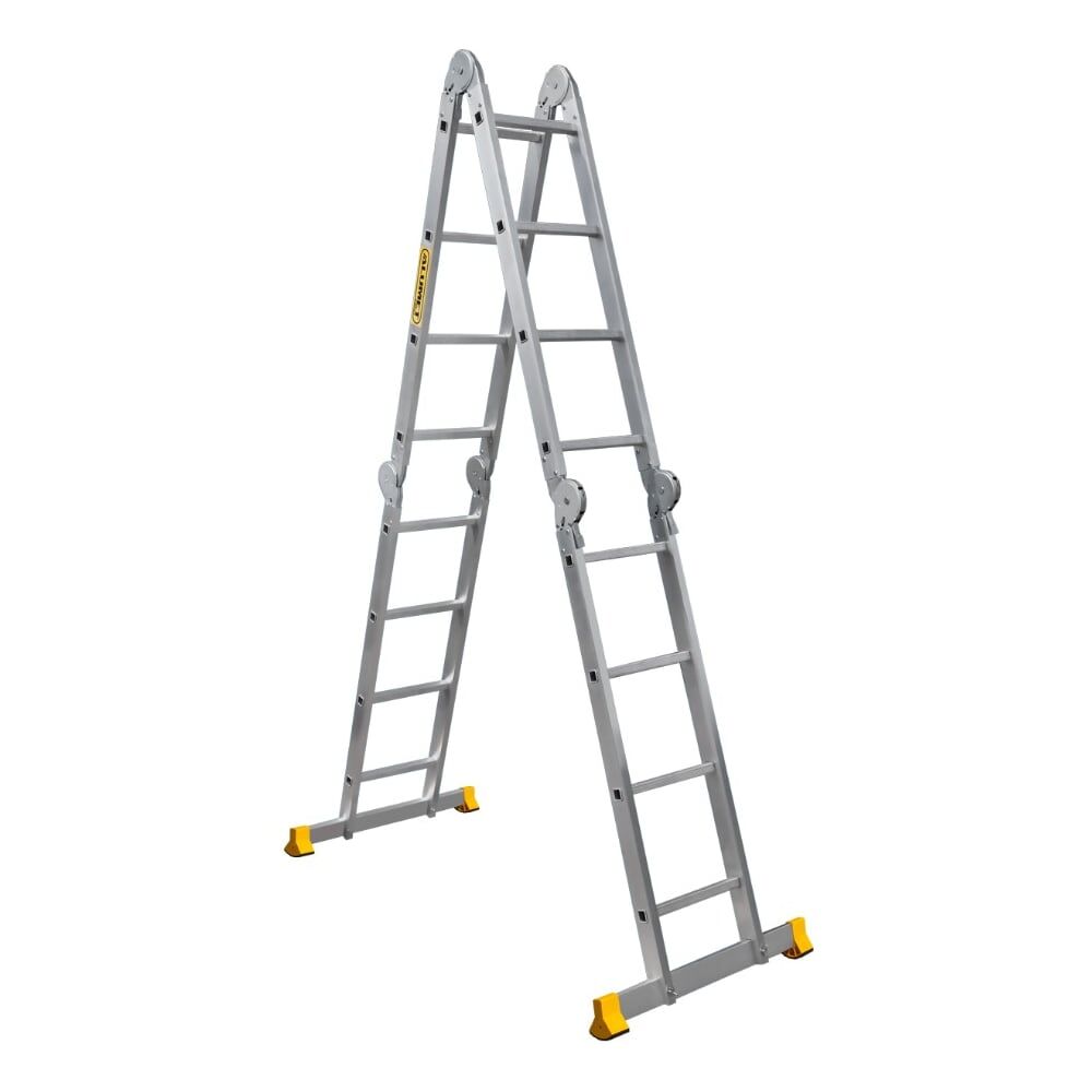 Алюминиевая двухсекционная шарнирная лестница Алюмет Серия Т4