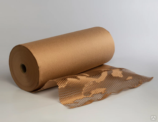 Оберточная крафт бумага NECO LINE в сотовой структуре, рулон 250 м x 500 мм, корица 