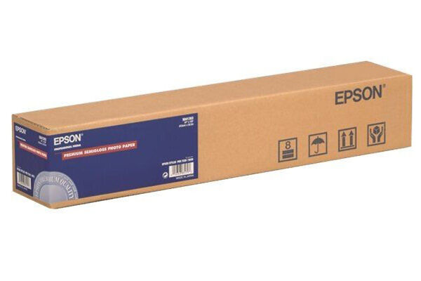 Рулонная бумага для плоттера с покрытием Epson Premium Semigloss Photo Paper 24 260 г/м2, 0.610x30.5 м, 76 мм (C13S04164