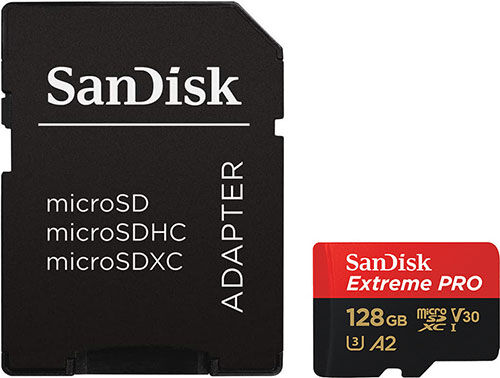 Карта памяти Sandisk microSD, Extreme, 128GB + адаптер (SDSQXCD-128G-GN6MA) microSD Extreme 128GB + адаптер (SDSQXCD-128