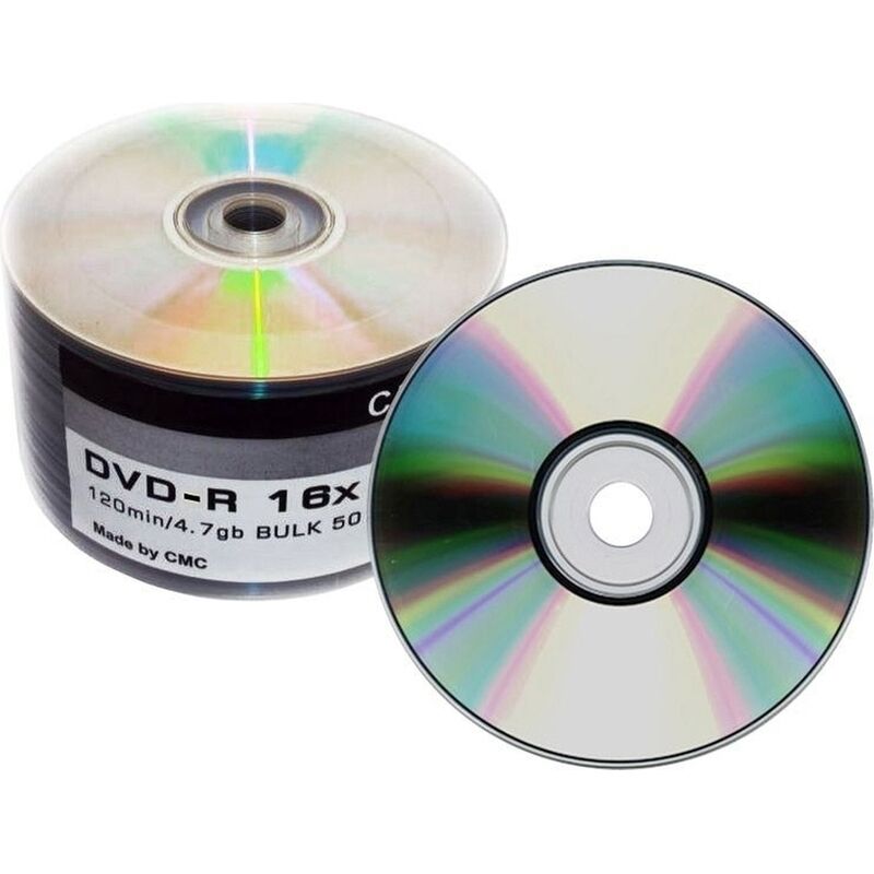 Диск DVD-R CMC 4.7 ГБ 16x bulk CMCDVDRB50 (50 штук в упаковке)