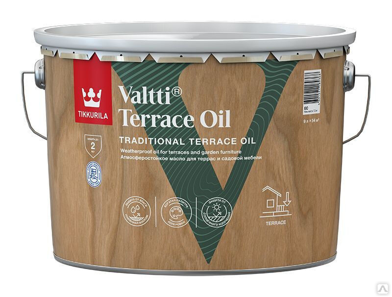 Масло для террас и садовой мебели valtti terrace oil бесцветное ec