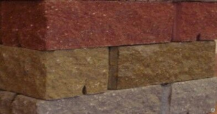 Кирпич бетонный угловой Рваный камень 195х90х90 мм коричневый/хаки/черный 