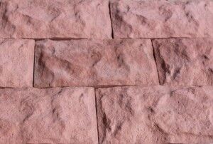 Литьевая плитка Рваный камень 265х126х12 мм красная
